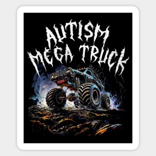 Autism Mega Truck Sticker